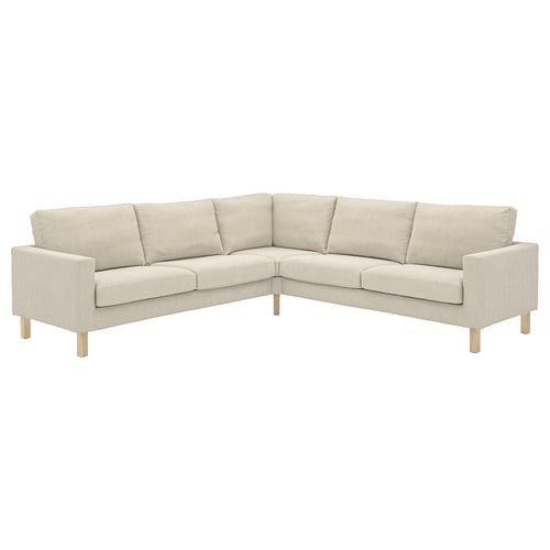 SALTSJÖBADEN Cover for sectional, 4-seat, Fridtuna light beige