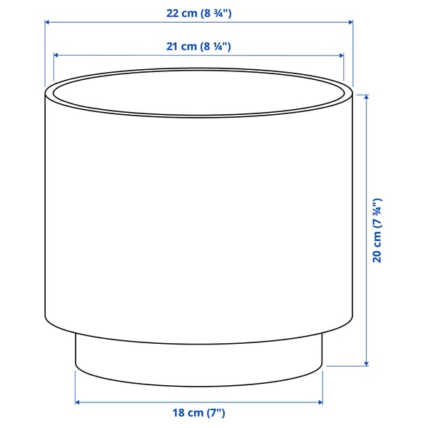 SANDKÖRSBÄR Plant pot, indoor/outdoor/beige, 7 ½ "