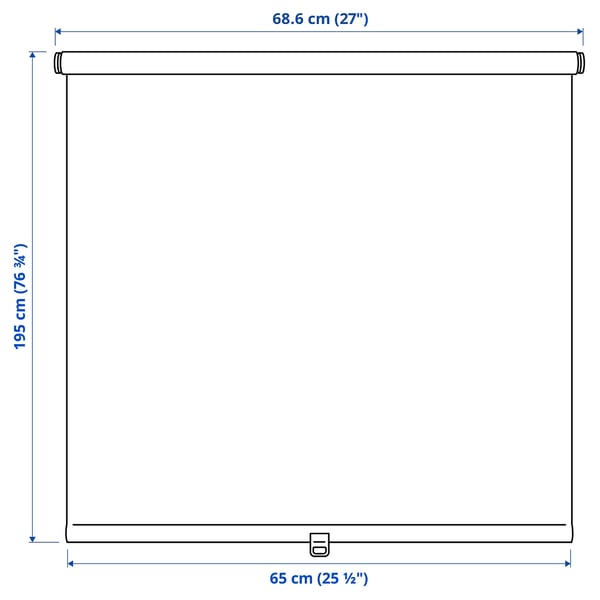 SANDVEDEL Roller blind, beige, 27x76 ¾ "