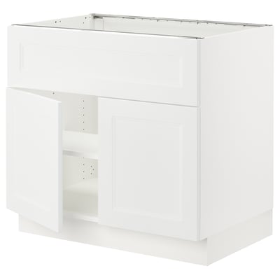 SEKTION Base cab f cktop/int extr w 2 doors, white/Axstad matt white, 36x24x30 "