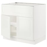 SEKTION Base cab f cktop/int extr w 2 doors, white/Bodbyn off-white, 36x24x30 "