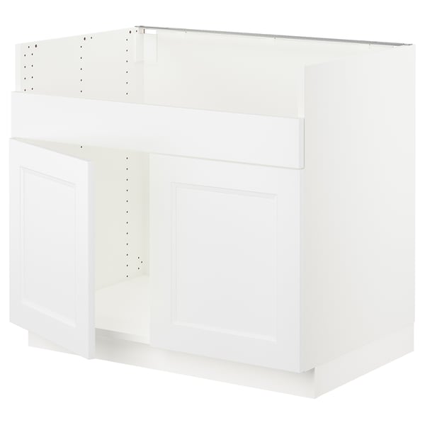 SEKTION Base cab f HAVSEN double bowl sink, white/Axstad matt white, 36x24x30 "