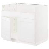 SEKTION Base cab f HAVSEN double bowl sink, white/Axstad matt white, 36x24x30 "