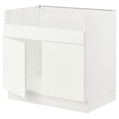 SEKTION Base cab f HAVSEN double bowl sink, white/Vallstena white, 36x24x30 "