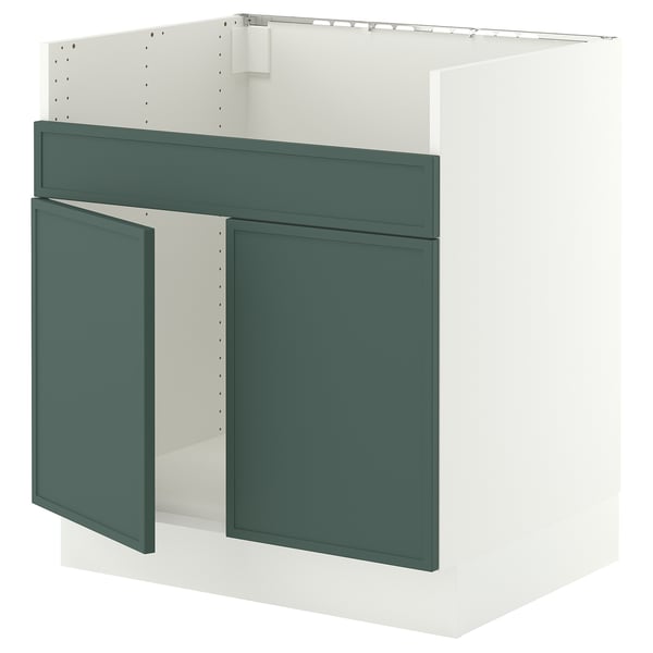 SEKTION Base cab f TALLSJÖN sink, white/Aspudden dark gray-green, 30x24x30 "