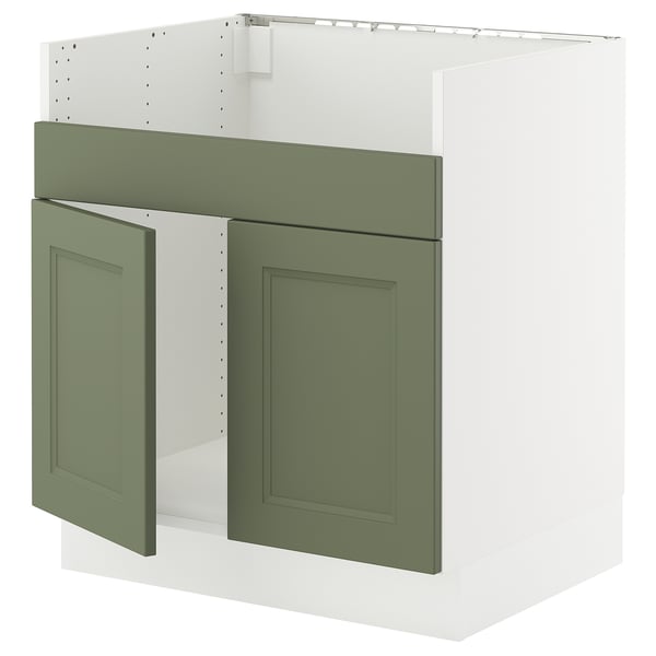 SEKTION Base cab f TALLSJÖN sink, white/Axstad gray-green, 30x24x30 "