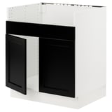 SEKTION Base cab f TALLSJÖN sink, white/Lerhyttan black stained, 30x24x30 "