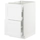 SEKTION Base cab with 2 fronts/3 drawers, white Maximera/Axstad matt white, 18x24x30 "
