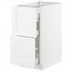 SEKTION Base cab with 2 fronts/3 drawers, white Maximera/Axstad matt white, 15x24x30 "