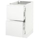SEKTION Base cab with 2 fronts/3 drawers, white Maximera/Voxtorp matt white, 18x24x30 "