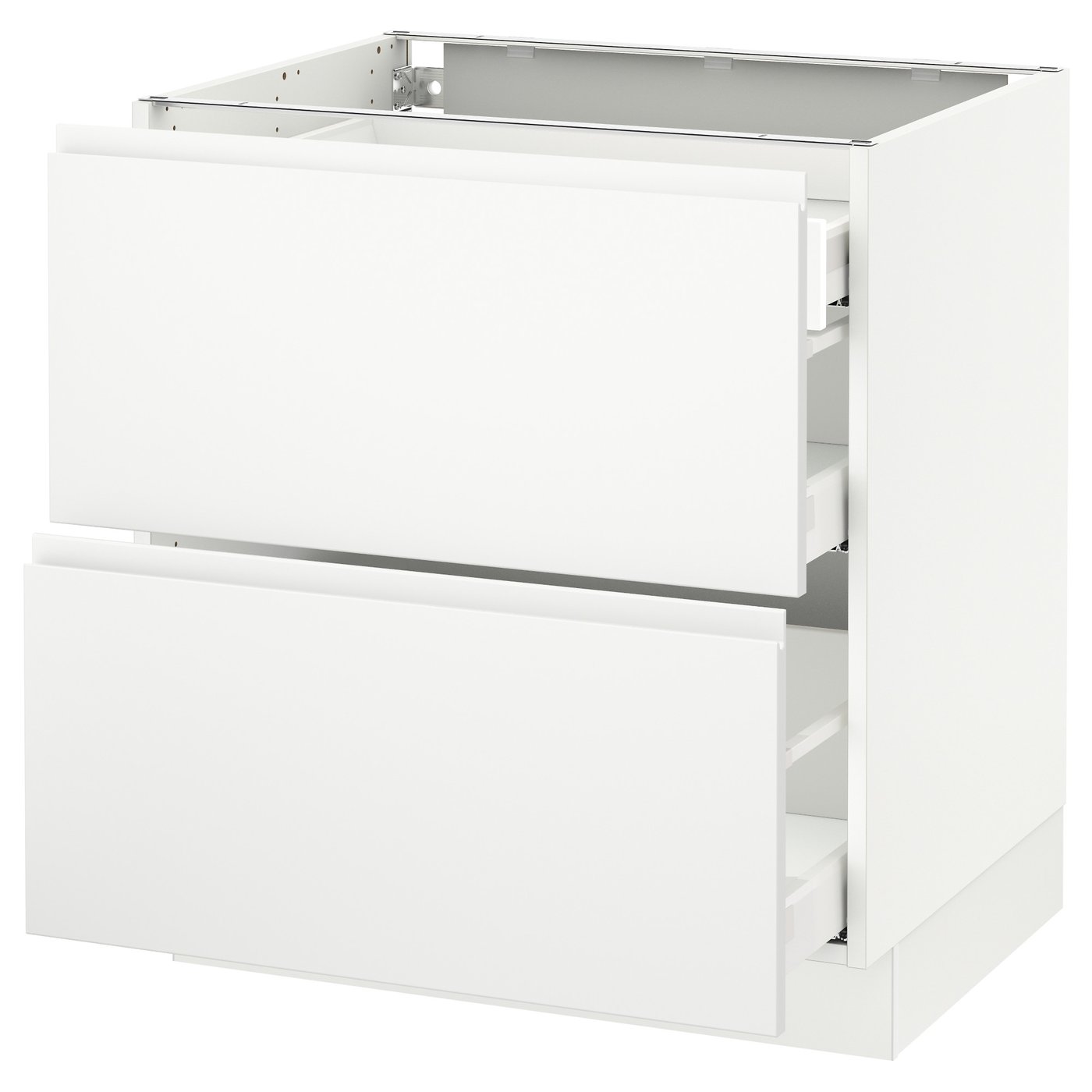 Get a modern look with the matt white VOXTORP kitchen IKEA CA
