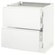 SEKTION Base cab with 2 fronts/3 drawers, white Maximera/Voxtorp matt white, 30x24x30 "