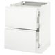 SEKTION Base cab with 2 fronts/3 drawers, white Maximera/Voxtorp matt white, 24x24x30 "