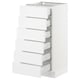 SEKTION Base cabinet/6 fronts/6 low drawers, white Maximera/Axstad matt white, 15x15x30 "
