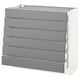 SEKTION Base cabinet/6 fronts/6 low drawers, white Maximera/Bodbyn gray, 36x15x30 "