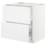 SEKTION Base cabinet f/cooktop w/3 drawers, white Maximera/Axstad matt white, 30x24x30 "