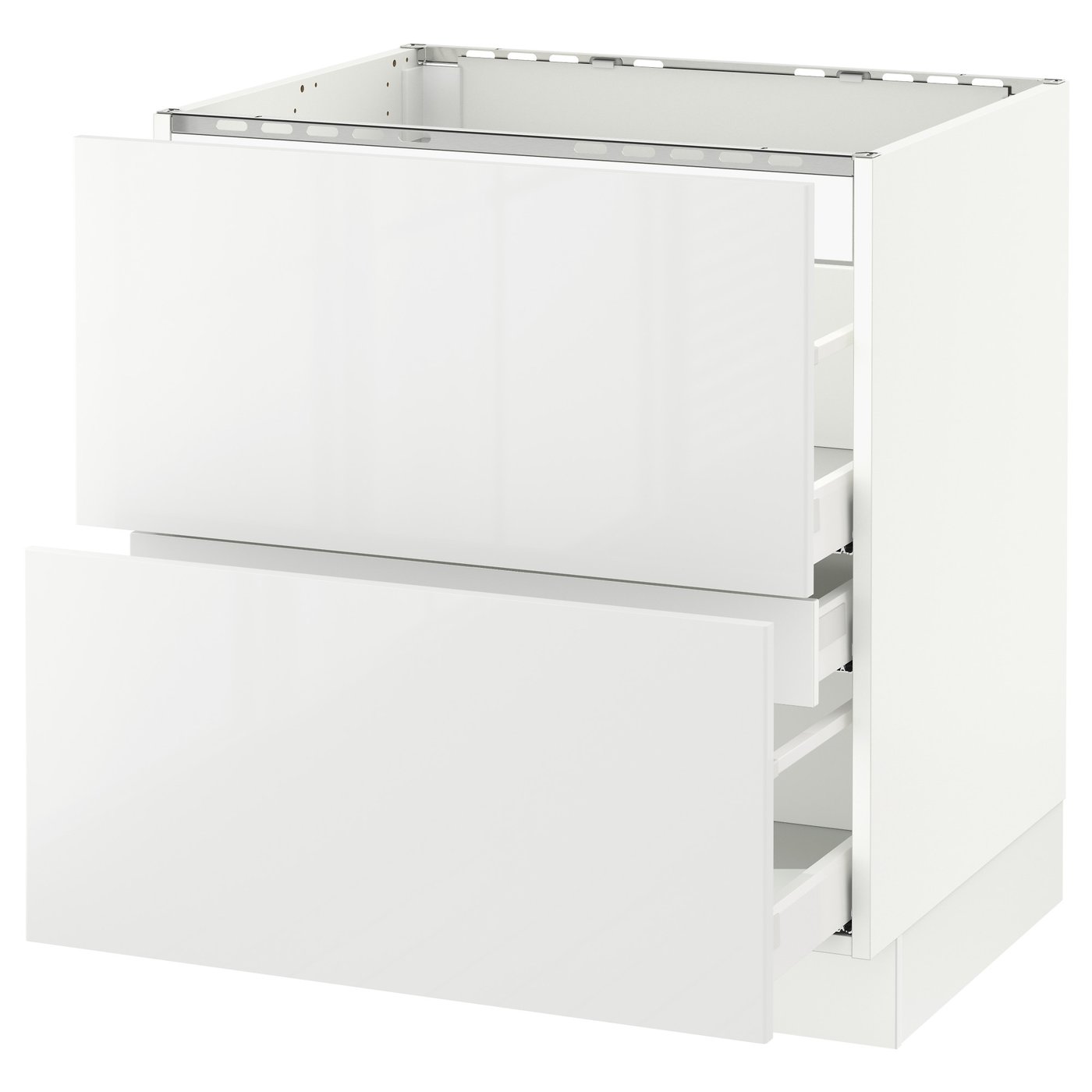 SEKTION, Base cabinet f/cooktop w/3 drawers, white Maximera/Ringhult white