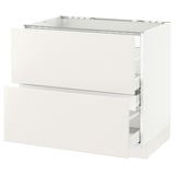 SEKTION Base cabinet f/cooktop w/3 drawers, white Maximera/Veddinge white, 36x24x30 "