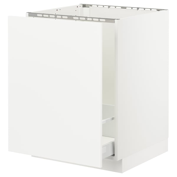 SEKTION Base cabinet f/sink & recycling, white Maximera/Axstad matt white, 24x24x30 "