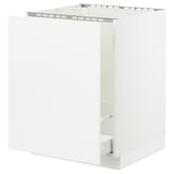 SEKTION Base cabinet f/sink & recycling, white Maximera/Axstad matt white, 24x24x30 "