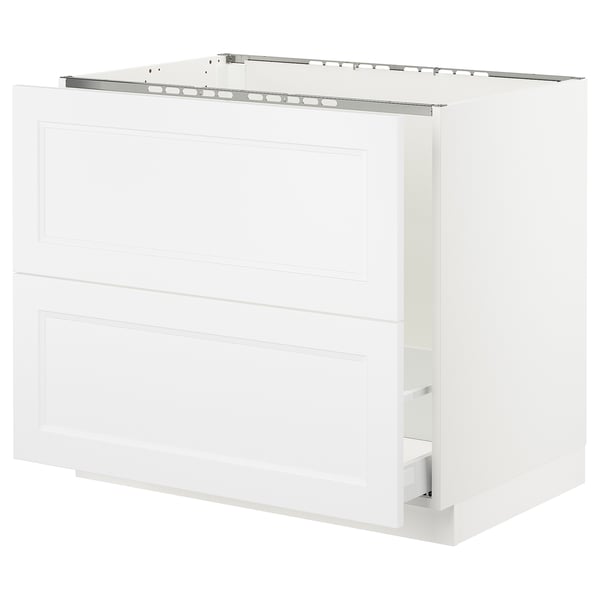 SEKTION Base cabinet f/sink & recycling, white Maximera/Axstad matt white, 36x24x30 "