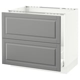 SEKTION Base cabinet f/sink & recycling, white Maximera/Bodbyn gray, 36x24x30 "