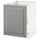 SEKTION Base cabinet f/sink & recycling, white Maximera/Bodbyn gray, 24x24x30 "