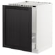 SEKTION Base cabinet f/sink & recycling, white Maximera/Lerhyttan black stained, 24x24x30 "