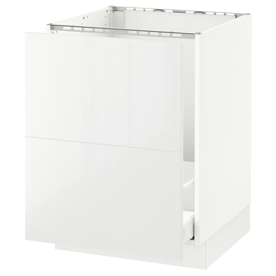 SEKTION Base cabinet f/sink & recycling, white Maximera/Ringhult white, 24x24x30 "