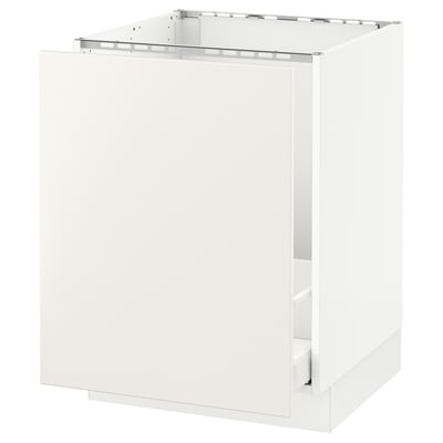 SEKTION Base cabinet f/sink & recycling, white Maximera/Veddinge white, 24x24x30 "