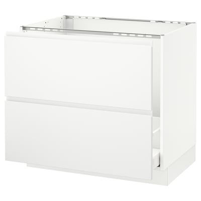 SEKTION Base cabinet f/sink & recycling, white Maximera/Voxtorp matt white, 36x24x30 "