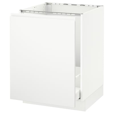 SEKTION Base cabinet f/sink & recycling, white Maximera/Voxtorp matt white, 24x24x30 "