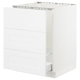 SEKTION Base cabinet f/sink & waste sorting, white Maximera/Axstad matt white, 24x24x30 "