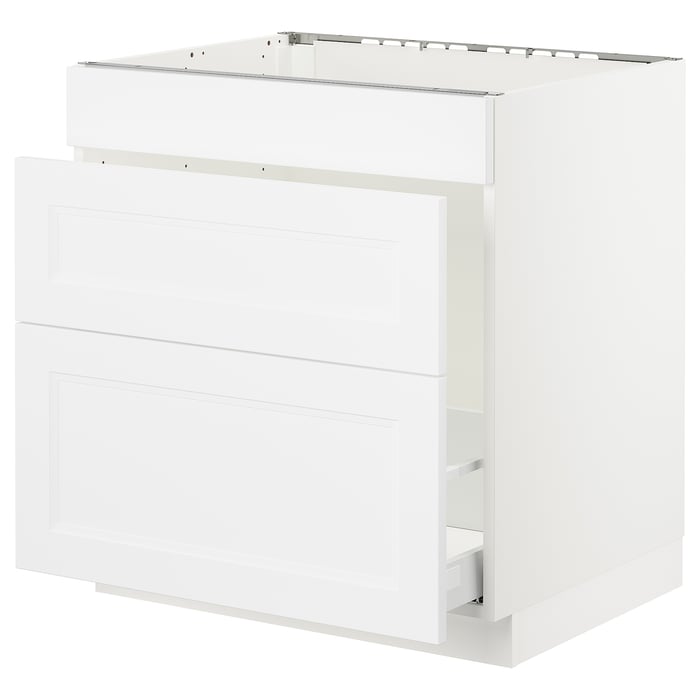 SEKTION base f/sink & waste sorting, white Maximera/Axstad matt