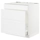 SEKTION Base cabinet f/sink & waste sorting, white Maximera/Axstad matt white, 30x24x30 "