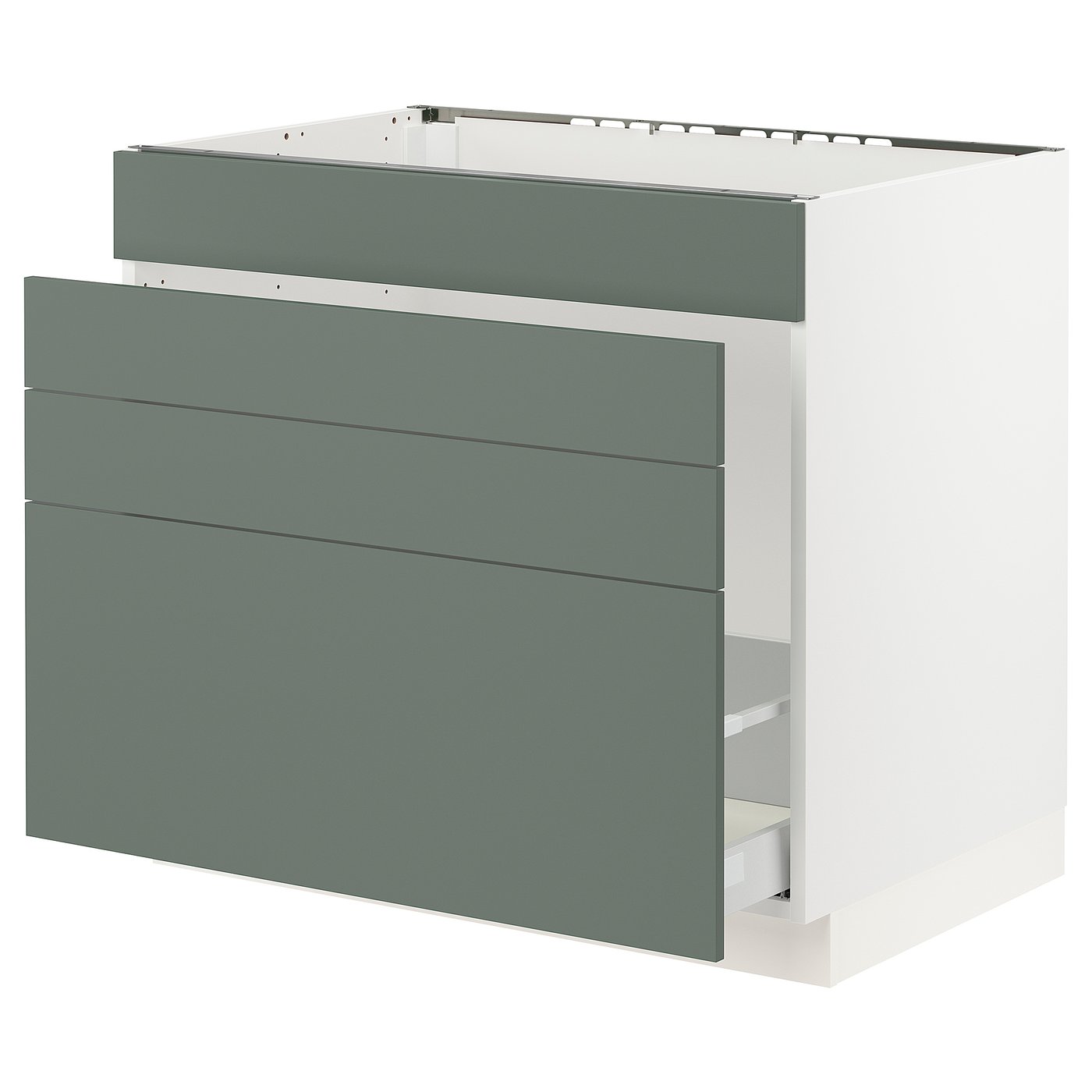 SEKTION base f/sink & waste sorting, white Maximera/Bodarp gray