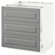 SEKTION Base cabinet f/sink & waste sorting, white Maximera/Bodbyn gray, 30x24x30 "