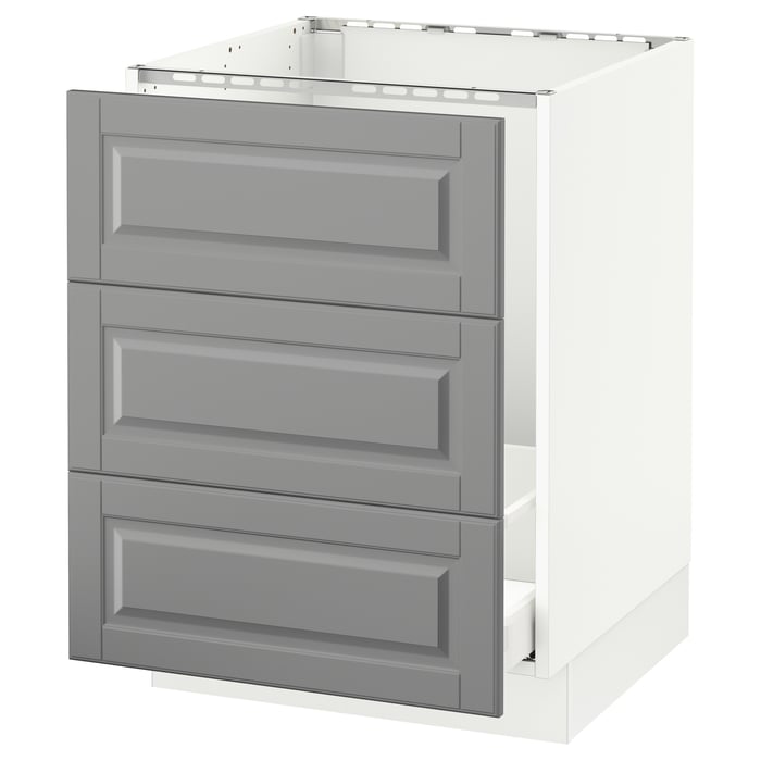 SEKTION base f/sink & waste sorting, white Maximera/Bodbyn gray