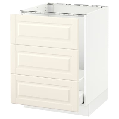 SEKTION Base cabinet f/sink & waste sorting, white Maximera/Bodbyn off-white, 24x24x30 "