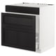 SEKTION Base cabinet f/sink & waste sorting, white Maximera/Lerhyttan black stained, 30x24x30 "