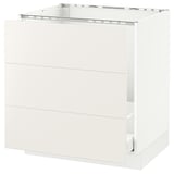 SEKTION Base cabinet f/sink & waste sorting, white Maximera/Veddinge white, 30x24x30 "