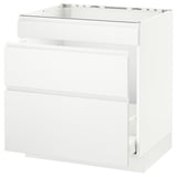 SEKTION Base cabinet f/sink & waste sorting, white Maximera/Voxtorp matt white, 30x24x30 "