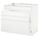 SEKTION Base cabinet f/sink & waste sorting, white Maximera/Voxtorp matt white, 36x24x30 "
