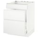 SEKTION Base cabinet f/sink & waste sorting, white Maximera/Voxtorp matt white, 24x24x30 "