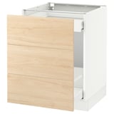 SEKTION Base cabinet for recycling, white Maximera/Askersund light ash effect, 24x24x30 "