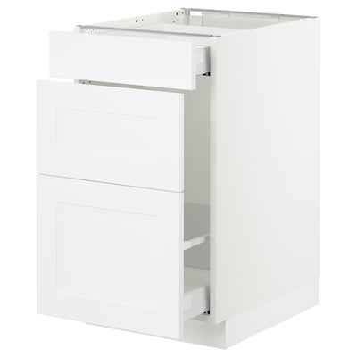 SEKTION Base cabinet for recycling, white Maximera/Axstad matt white, 18x24x30 "