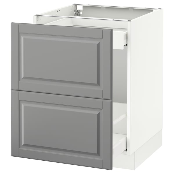 SEKTION Base cabinet for recycling, white Maximera/Bodbyn gray, 24x24x30 "