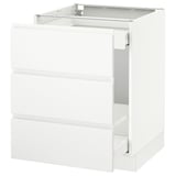 SEKTION Base cabinet for recycling, white Maximera/Voxtorp matt white, 24x24x30 "