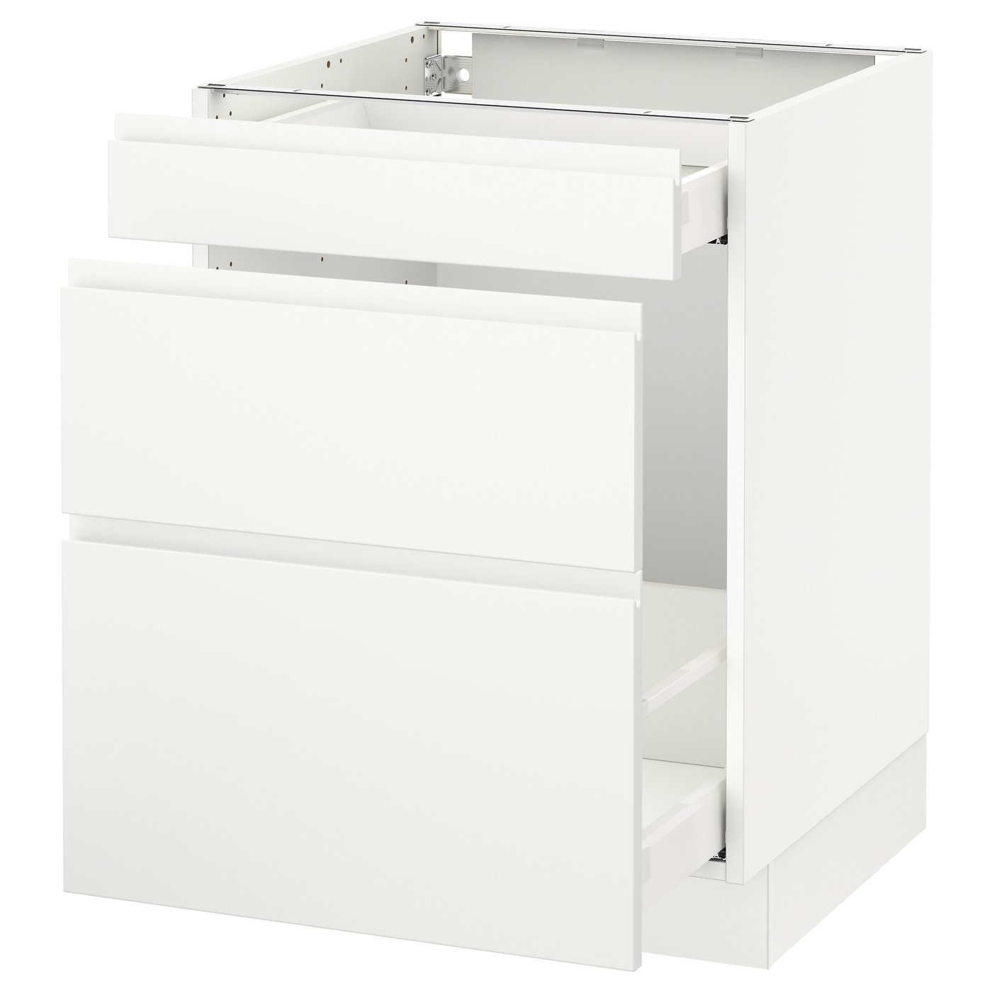 SEKTION, Base cabinet for recycling, white Maximera/Voxtorp matt white