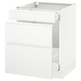 SEKTION Base cabinet for recycling, white Maximera/Voxtorp matt white, 24x24x30 "